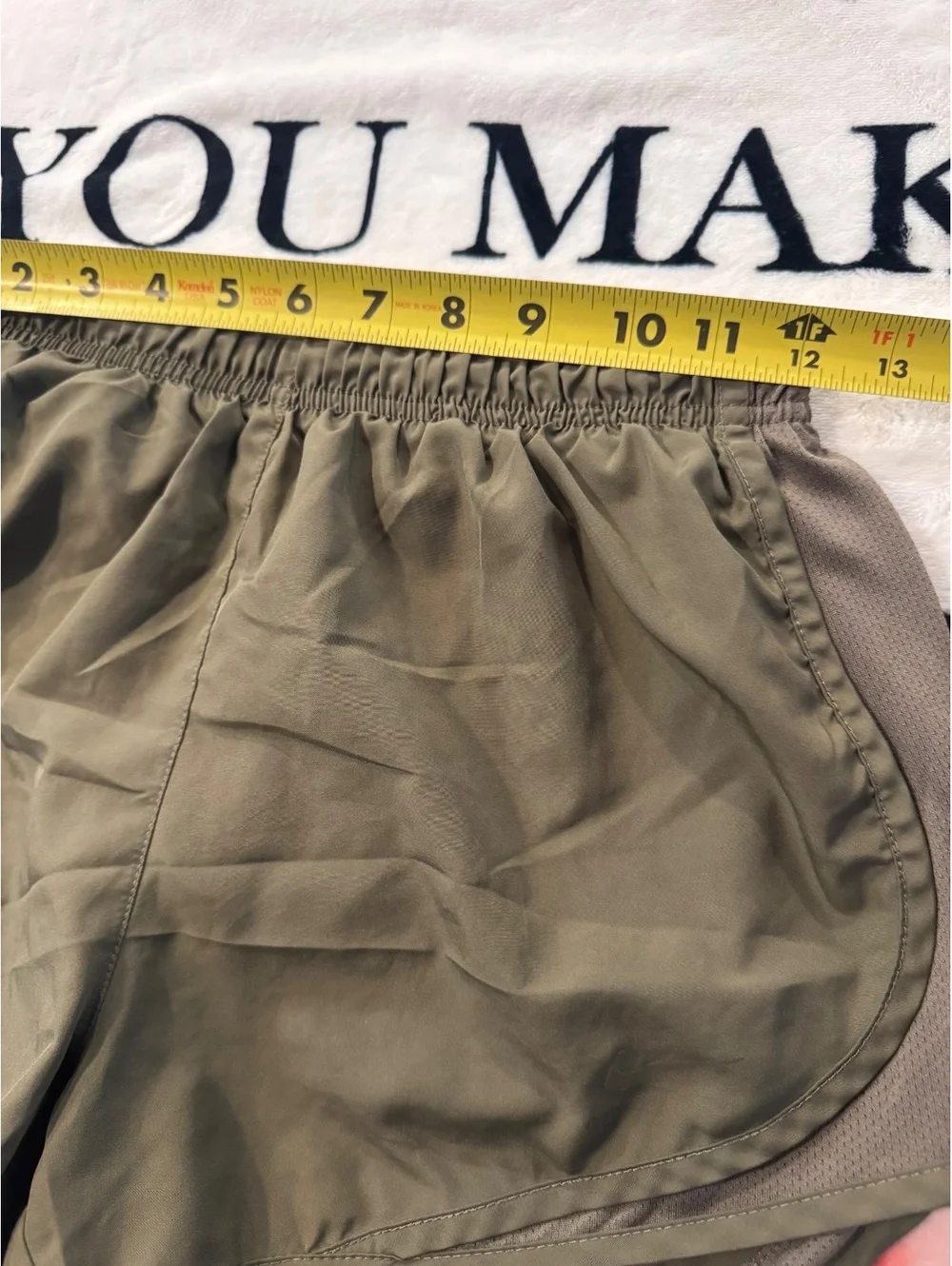 Nike Dri-FIT Womens Medium Green Running Shorts Athletic Gym Workout Size L